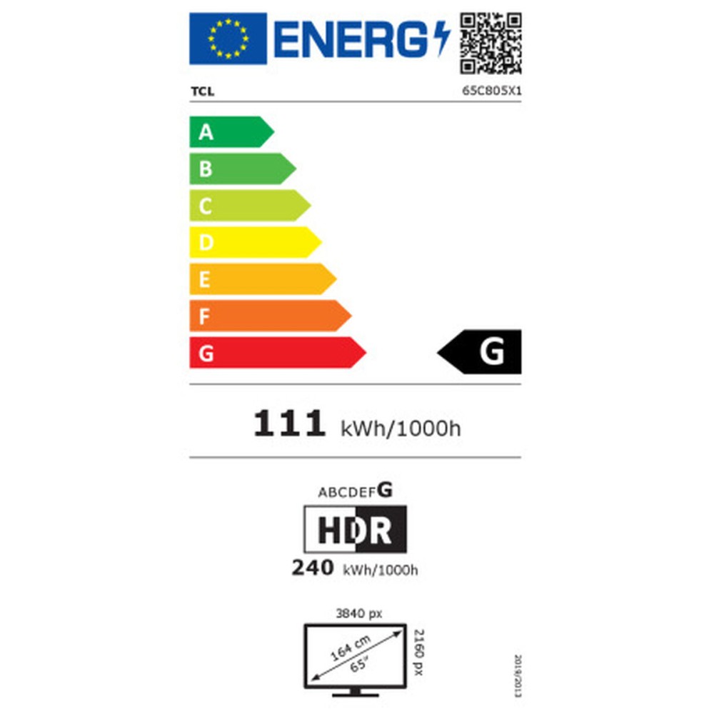TV intelligente TCL 65C805 65 65" 4K Ultra HD LED HDR