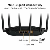Amplificateur Wifi Asus TUF-BE6500 Noir RJ45 Ethernet LAN Wi-Fi