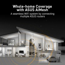 Amplificateur Wifi Asus TUF-BE6500 Noir RJ45 Ethernet LAN Wi-Fi