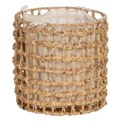 Lot de paniers Beige Crème Fibre naturelle 45 x 45 x 45 cm (3 Unités)