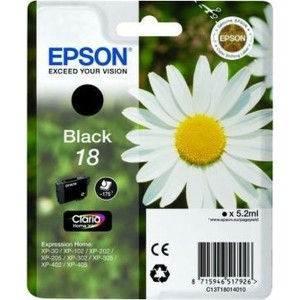 Cartouche d'encre originale Epson XP-215 Noir (10 Unités)