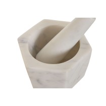 Mortar and pestle Home ESPRIT Marble 12,5 x 12,5 x 8 cm