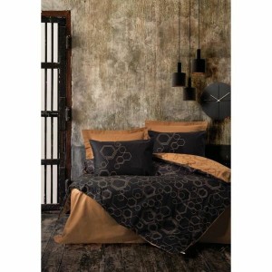 Bettbezug-Set Schwarz 220 x 240 cm