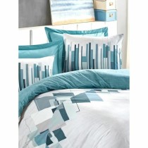 Bettbezug-Set Blau Weiß 220 x 240 cm