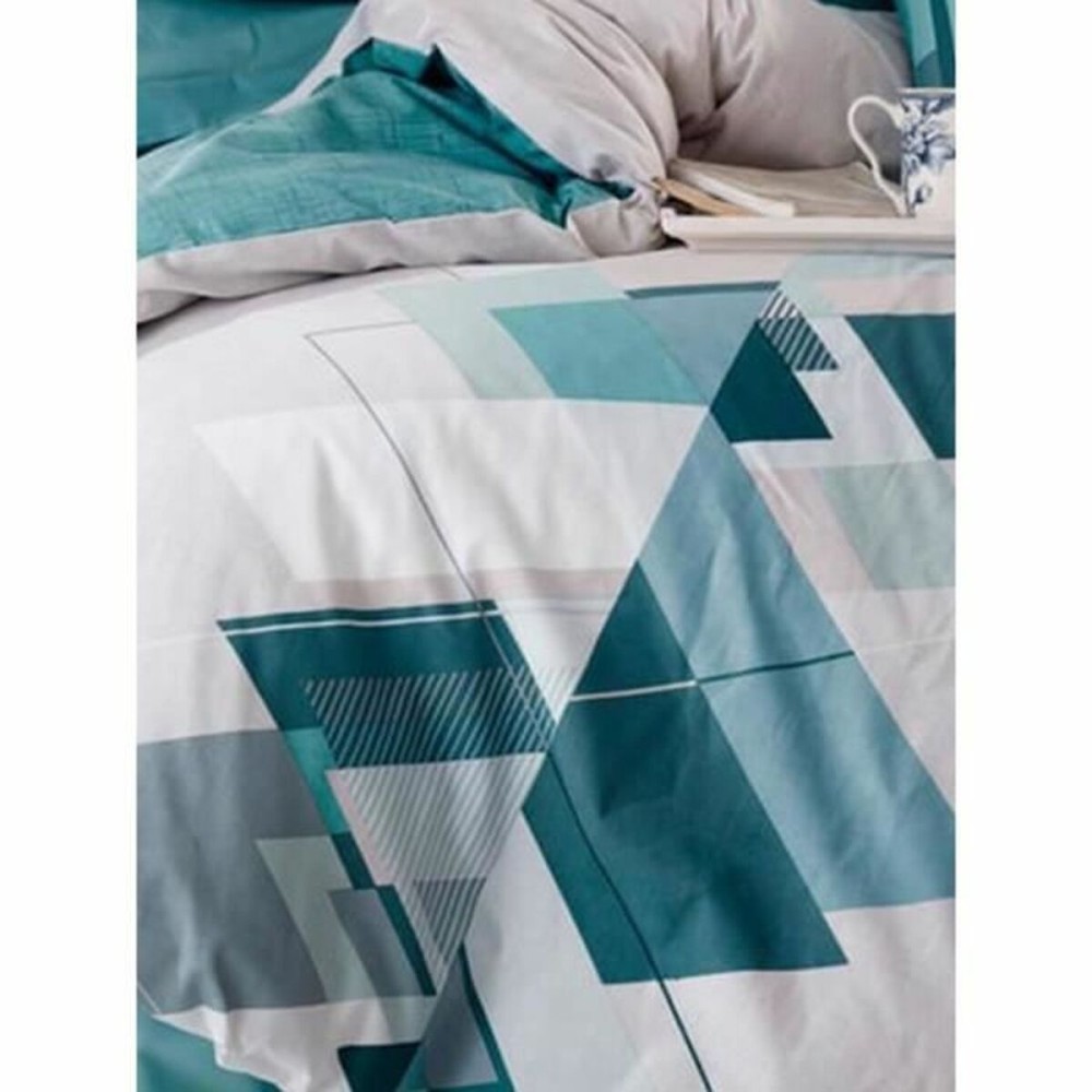 Bettbezug-Set Blau Weiß 220 x 240 cm