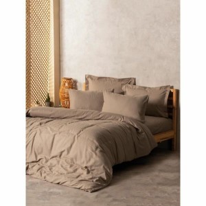 Bettbezug-Set Braun 220 x 240 cm