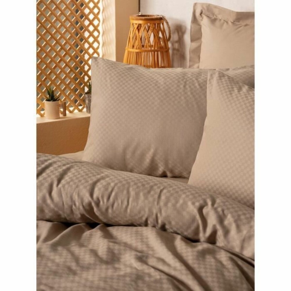 Bettbezug-Set Braun 220 x 240 cm