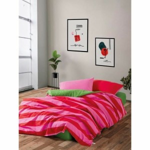 Bettbezug-Set Rot Rosa 220 x 240 cm