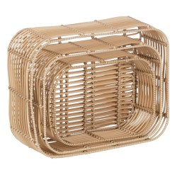 Set of Baskets Natural Resin 40 x 30 x 13 cm (3 Pieces)