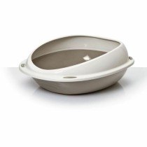 Bac à litière pour chats Aimé 45 x 36 x 15,5 cm Beige Taupe Plastique