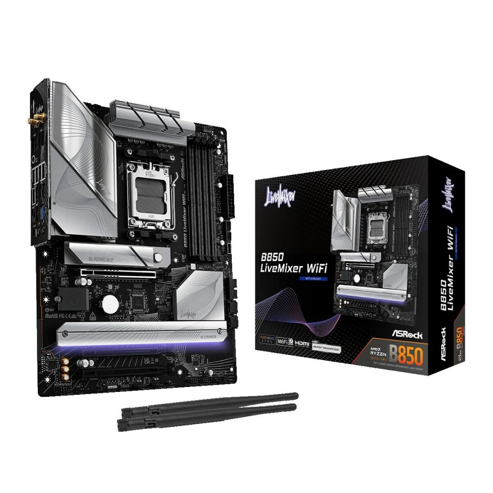 Carte Mère ASRock B850 LiveMixer WiFi Intel Wi-Fi 6 AMD AM5