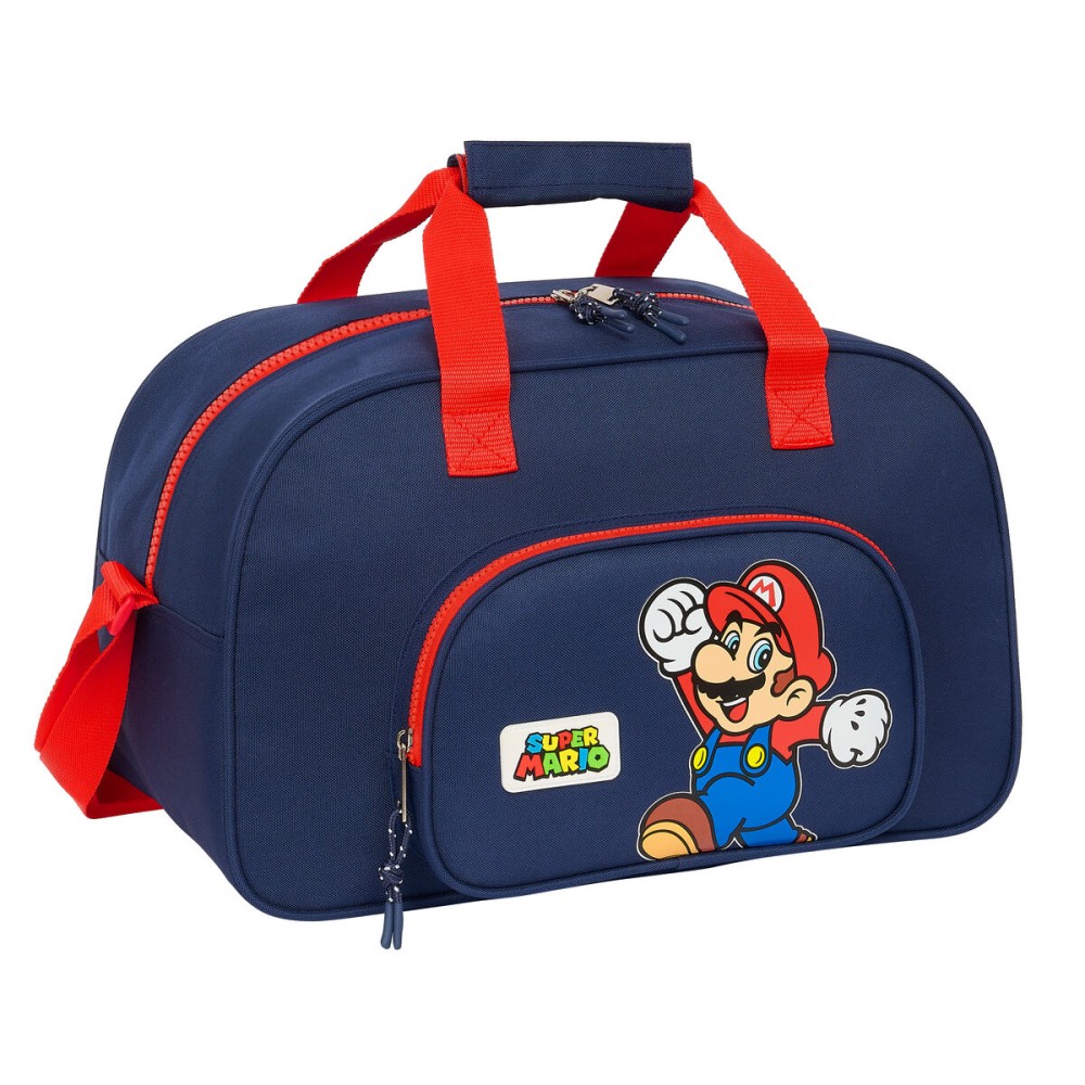 Sac de sport Super Mario World Blue marine 40 x 24 x 23 cm