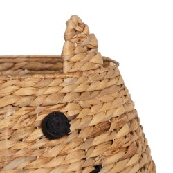 Basket Cat White Black Beige Natural Fibre 41 x 41 x 38 cm