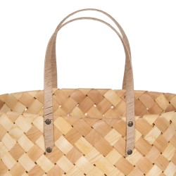 Set de basket Naturel Bois 50 x 22 x 28 cm (2 Unités)