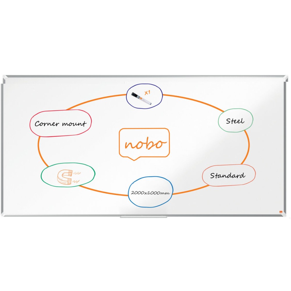Magnetic board Nobo Premium Plus White Aluminium Steel