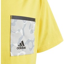 Kurzarm-T-Shirt für Kinder Adidas Future Pocket Gelb