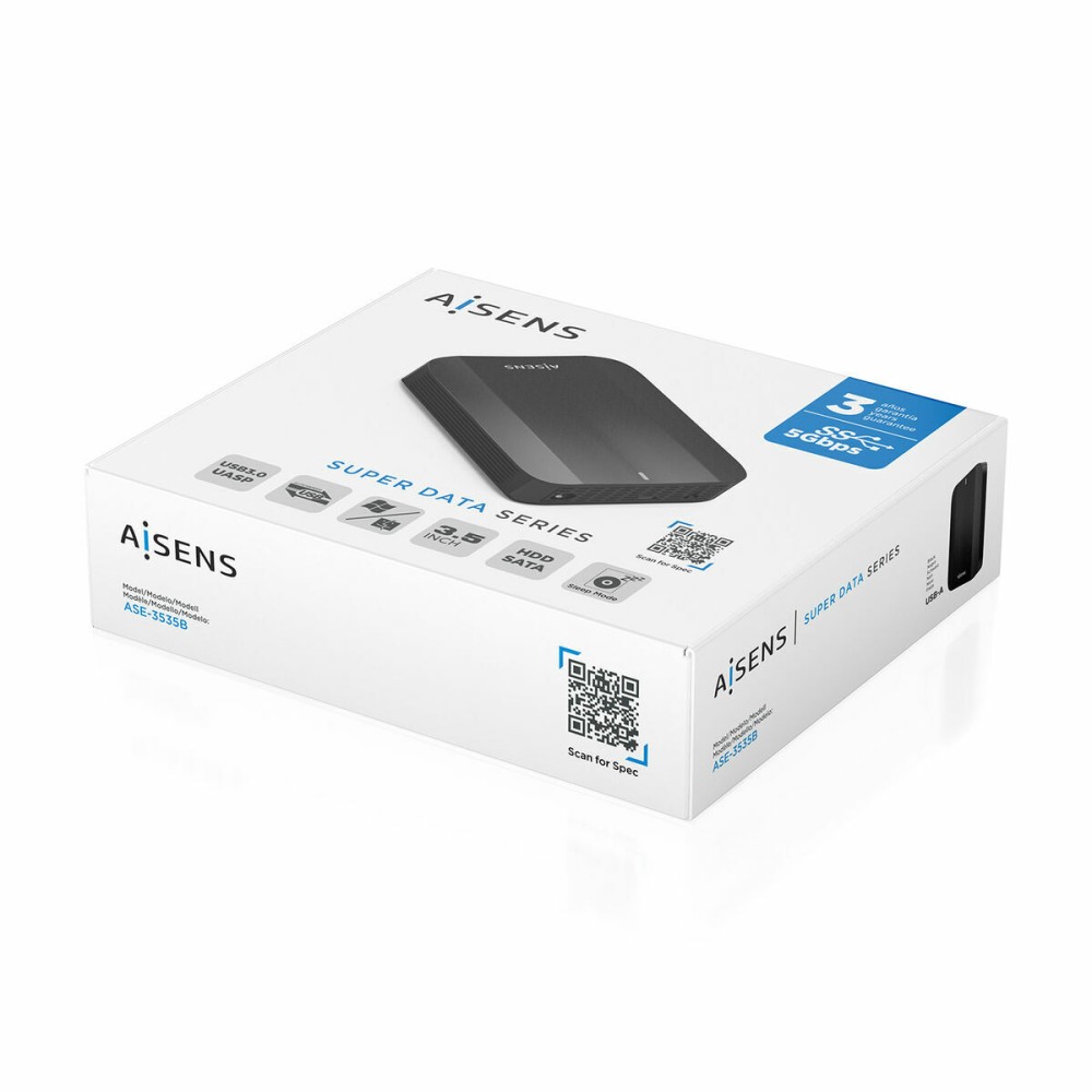 Festplattenhülle Aisens ASE-3535B Schwarz