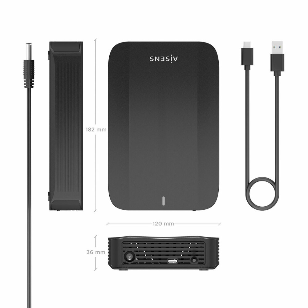 Hard drive case Aisens ASE-3535B Black
