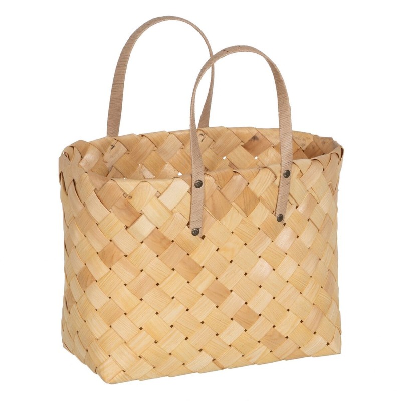 Set de basket Naturel Bois 50 x 22 x 28 cm (2 Unités)