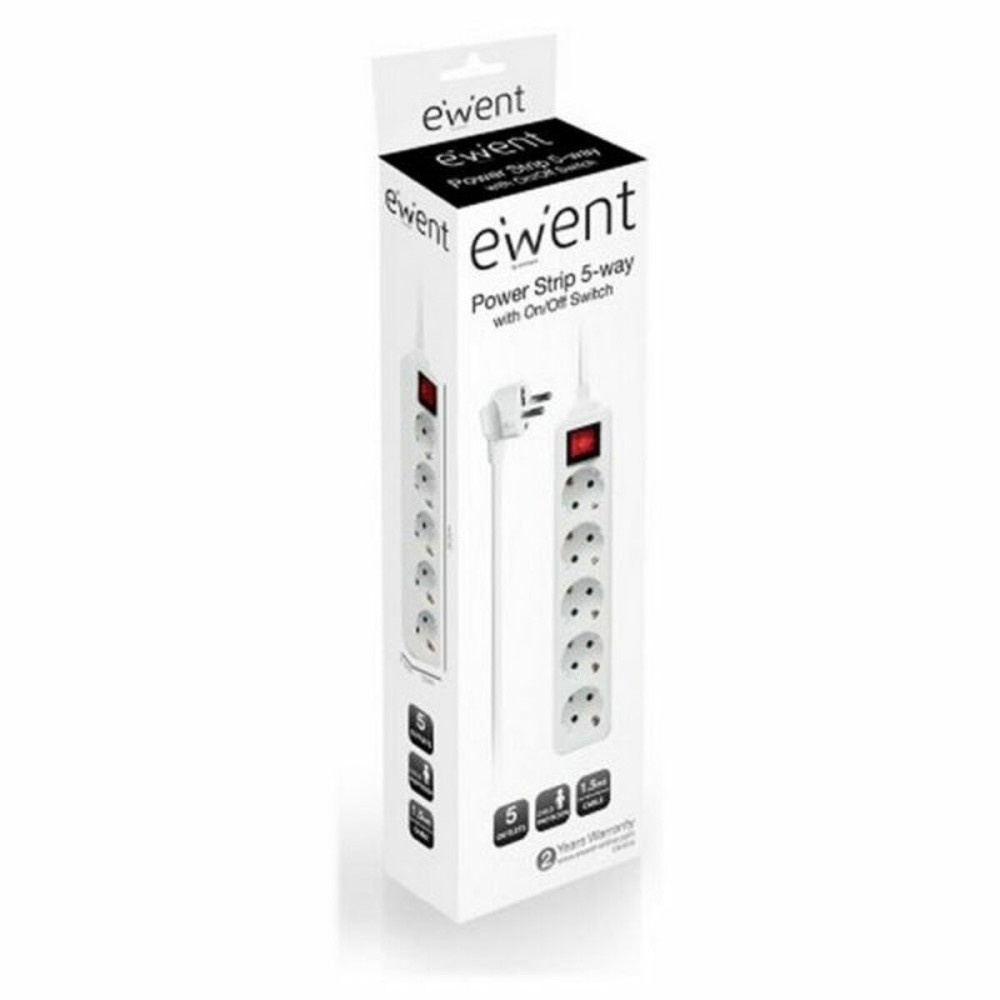 Multiprise 5 Prises avec Interrupteur Ewent EW3916 (1,5 m)