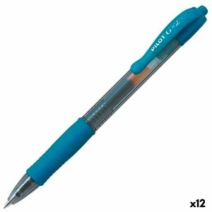 Gel-Stift Pilot G-2 Blau türkis 0,4 mm (12 Stück)