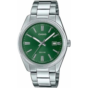 Herrenuhr Casio grün Silberfarben