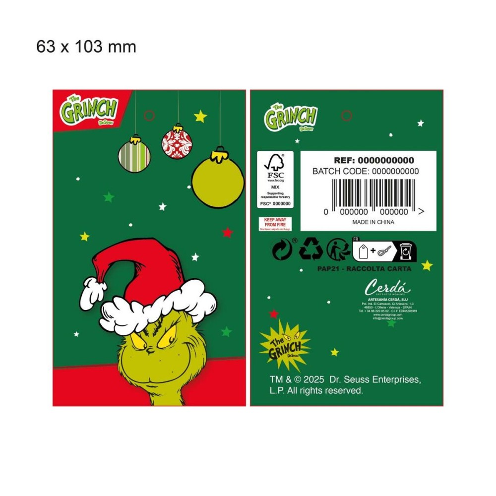 Hat & Gloves The Grinch Green 2 Pieces