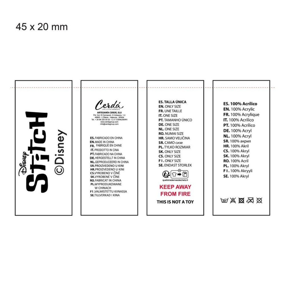 Mütze und Handschuhe Stitch Blau 2 Stücke