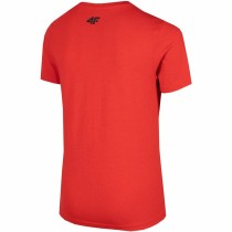 Kurzarm-T-Shirt für Kinder 4F Melange Rot