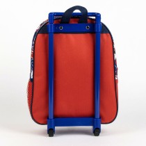 School Rucksack with Wheels Mickey Mouse Red 25,0 x 31,0 x 10,0 cm 3D