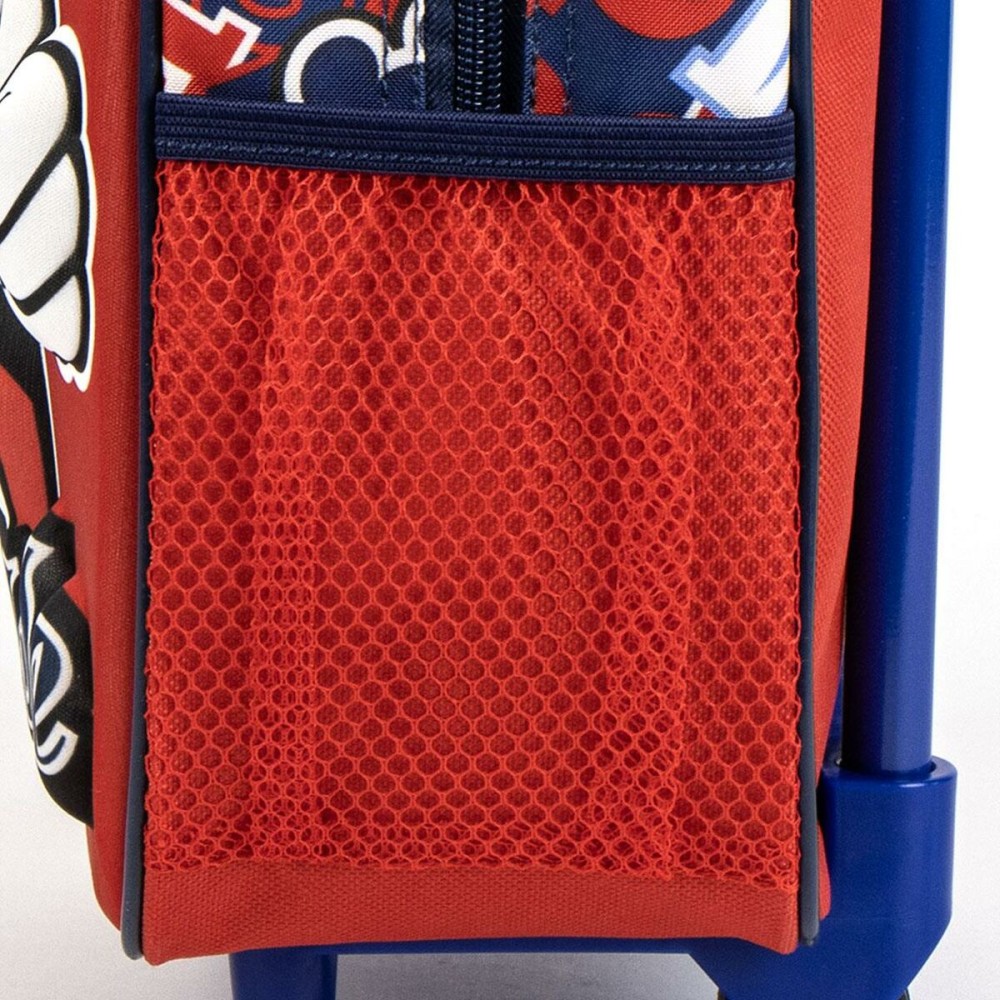 School Rucksack with Wheels Mickey Mouse Red 25,0 x 31,0 x 10,0 cm 3D