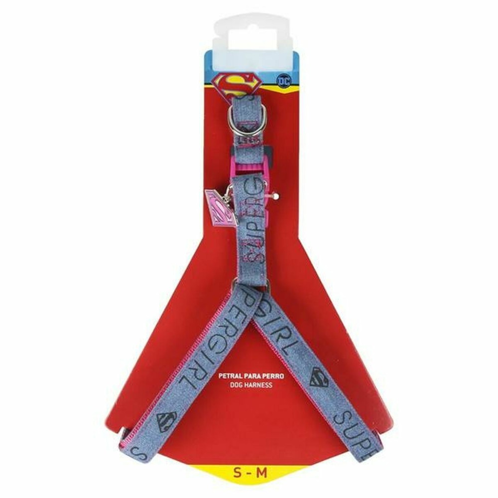 Dog Harness Superman Pink