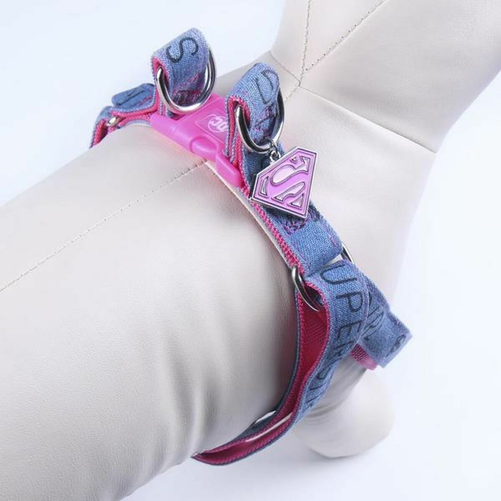 Dog Harness Superman Pink