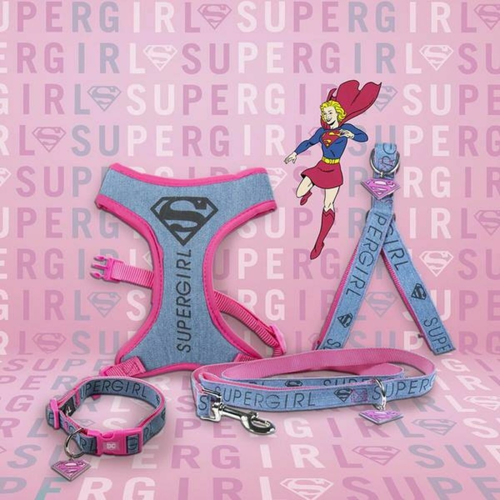 Dog Harness Superman Pink