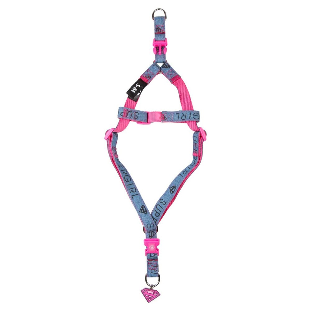 Dog Harness Superman Pink