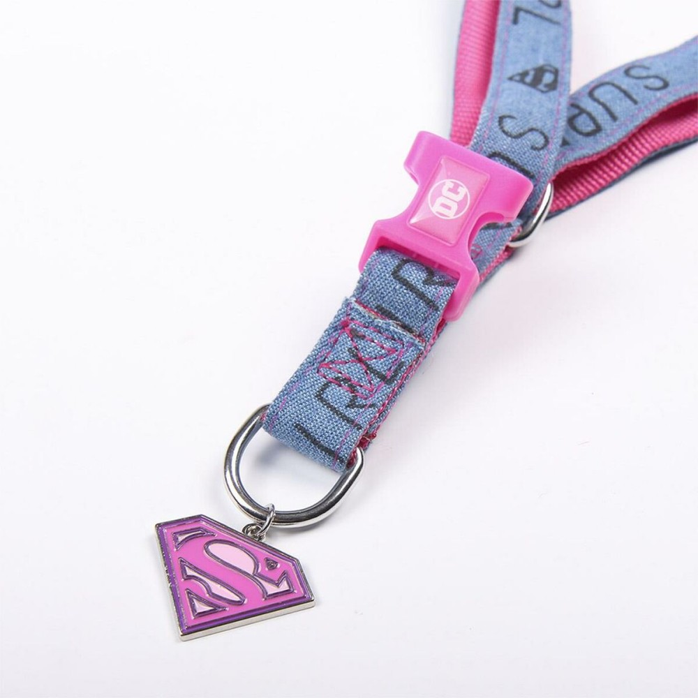 Dog Harness Superman Pink
