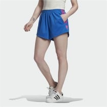 Sports Shorts for Women Adidas Originals Adicolor 3D Trefoil Blue