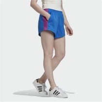 Sports Shorts for Women Adidas Originals Adicolor 3D Trefoil Blue