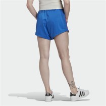 Sports Shorts for Women Adidas Originals Adicolor 3D Trefoil Blue