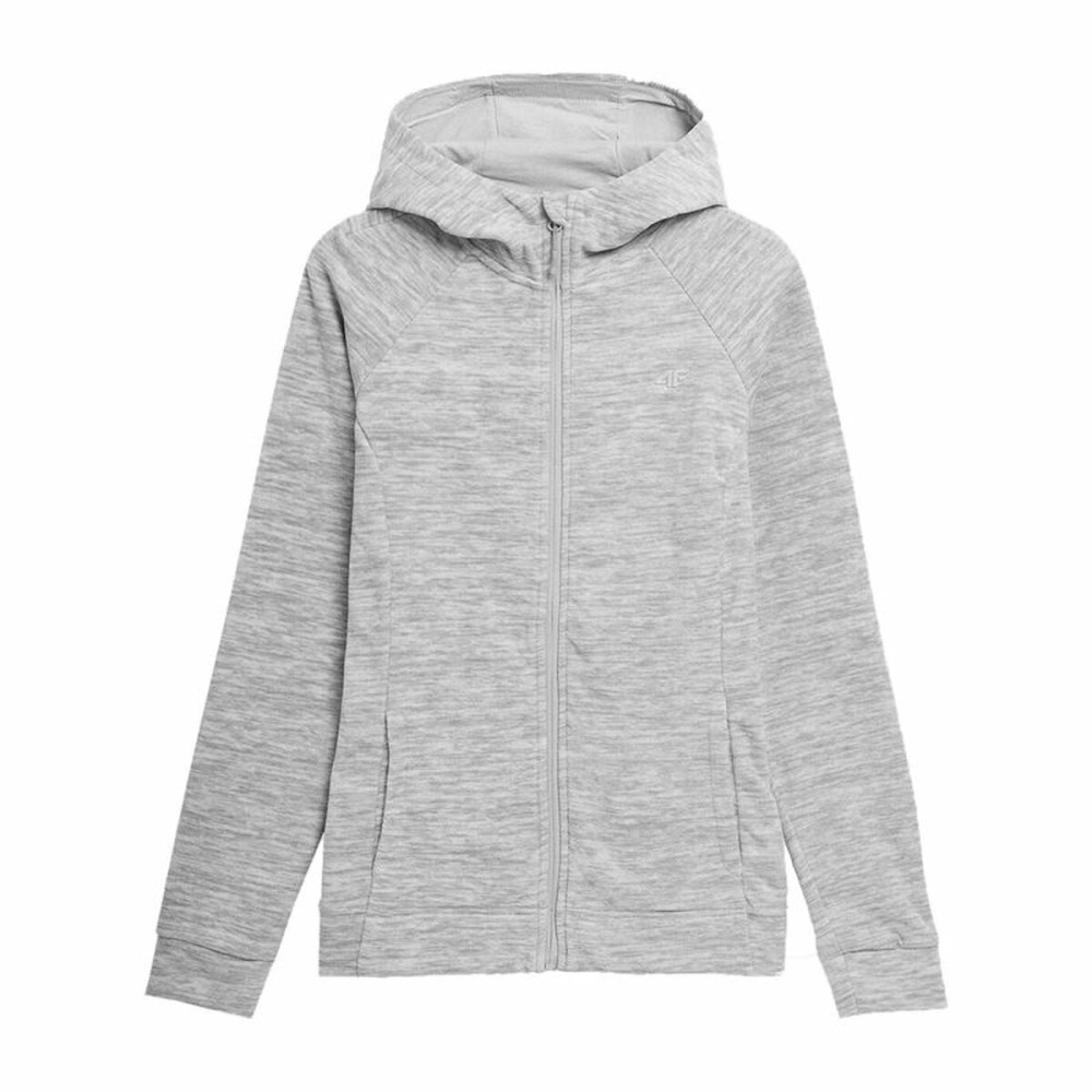 Damen Sweater mit Kapuze 4F Fleece Grau