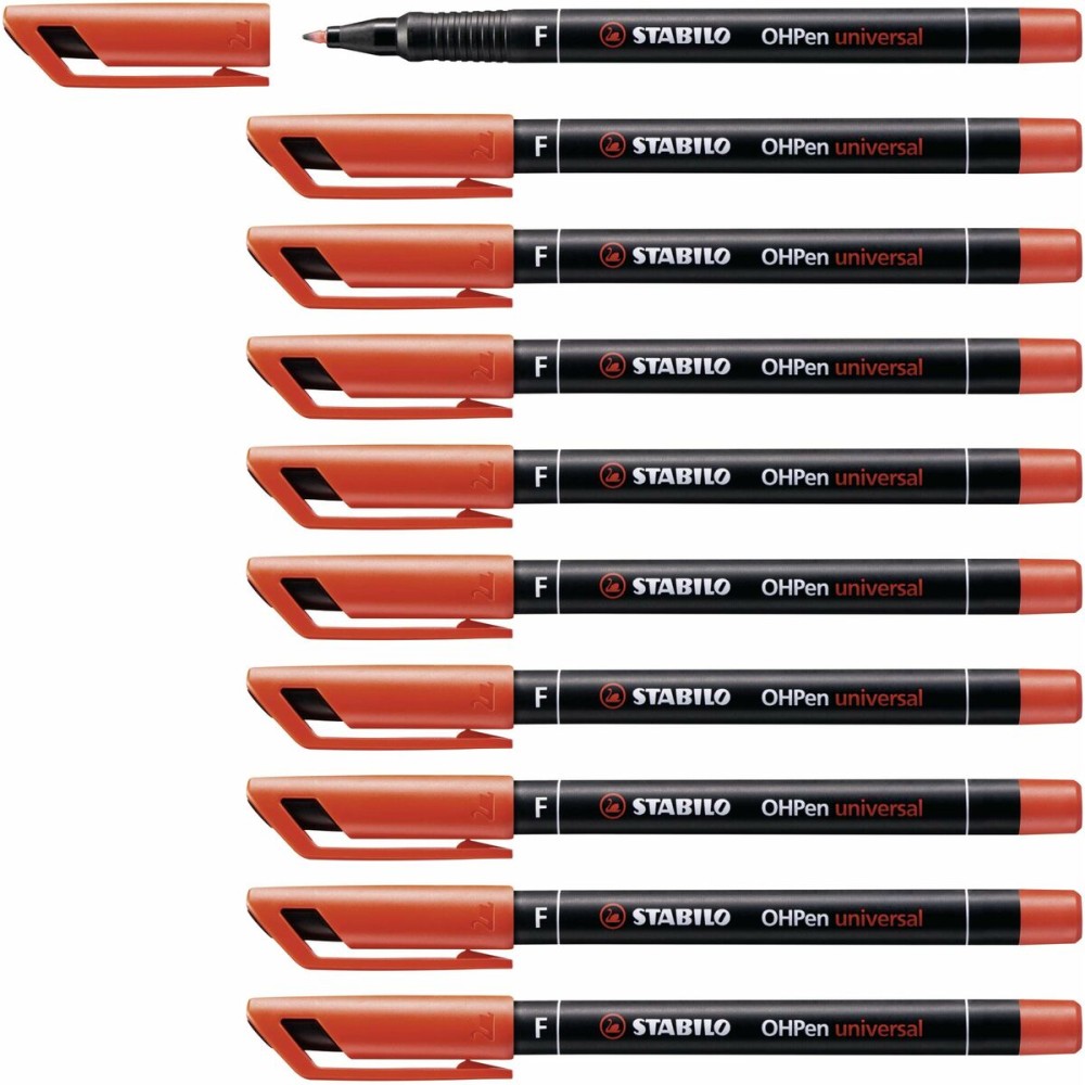 Permanent marker Stabilo OHPen Red 10 Pieces