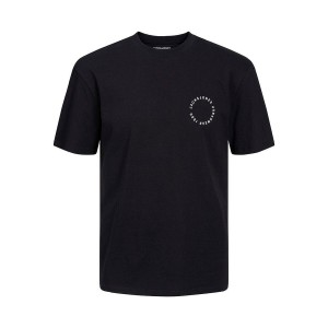 T-shirt à manches courtes homme Jack & Jones JJSUNSET TEE SS CREW NECK 12221013 Noir