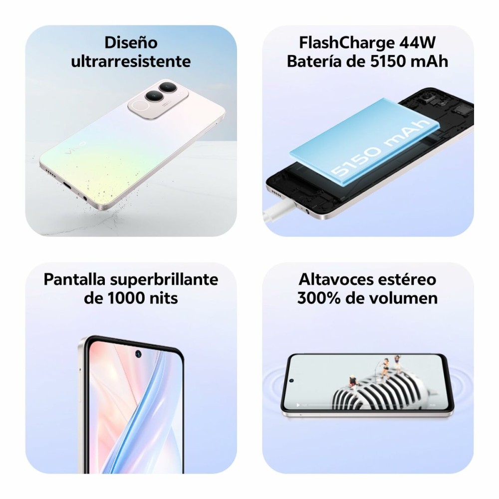 Smartphone Vivo V2419 Octa Core 8 GB RAM 256 GB Argenté