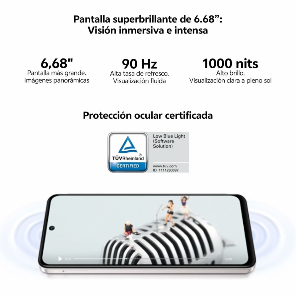 Smartphone Vivo V2419 Octa Core 8 GB RAM 256 GB Argenté