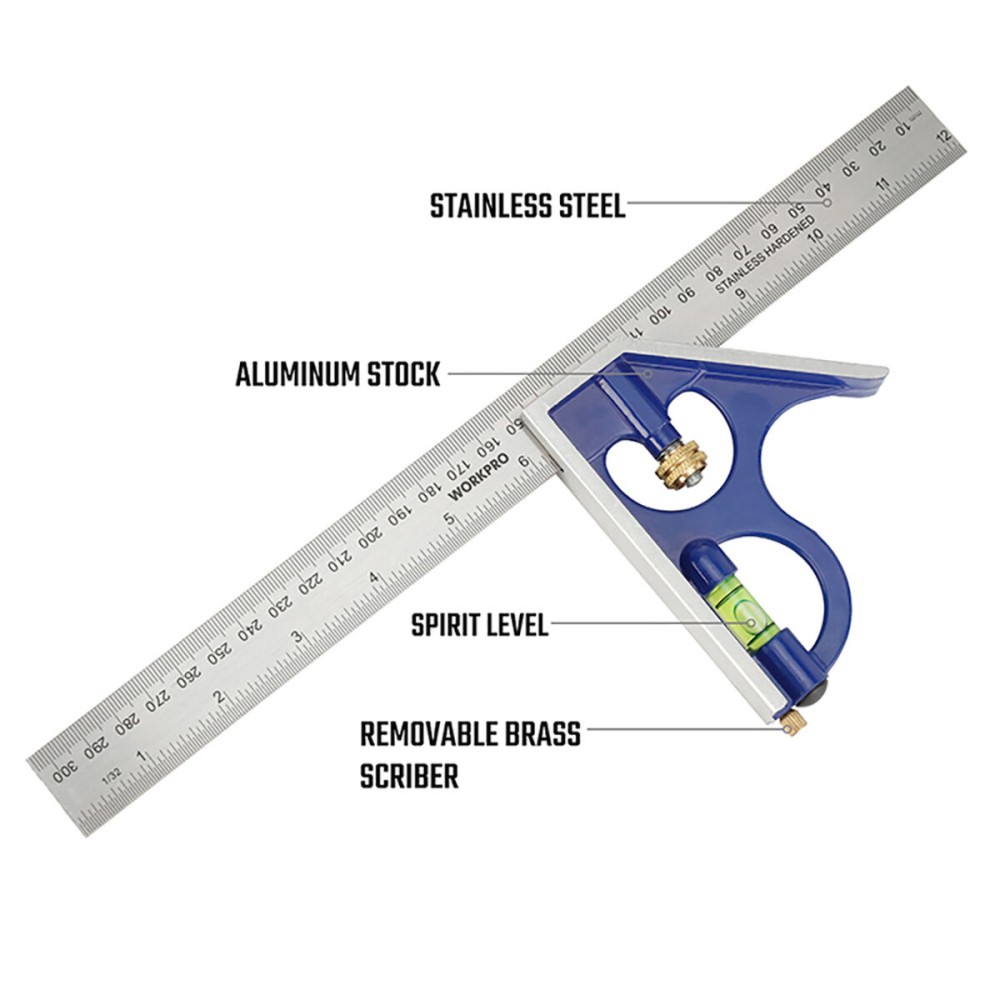 Equerre Workpro 300 mm Aluminium