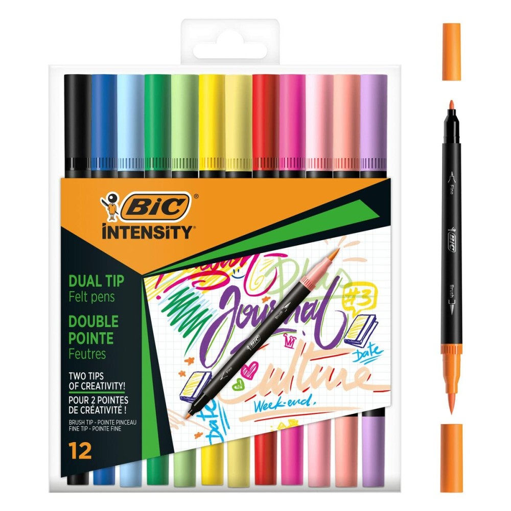 Marker-Set Bic Intensity 12 Stücke Bunt