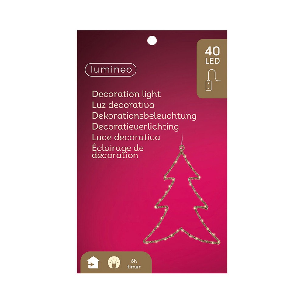 Weihnachtsschmuck Lumineo Gold Metall 34 x 46 cm