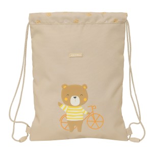 Rucksacktasche mit Bändern Safta Osito Beige 26 x 34 x 1 cm