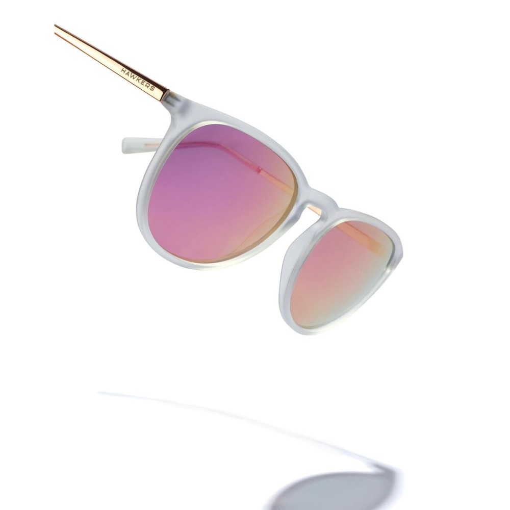 Unisex-Sonnenbrille Hawkers OLLIE Durchsichtig Rotgold Ø 49,5 mm Rosa