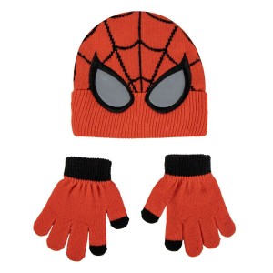 Bonnet et gants Spider-Man Rouge 2 Pièces